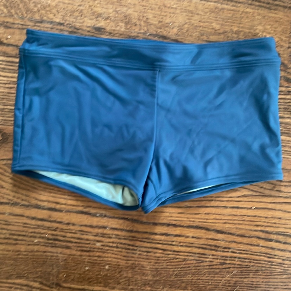 Prana Raya Swim Boy Short Bottoms - Medium in Teal/Blue